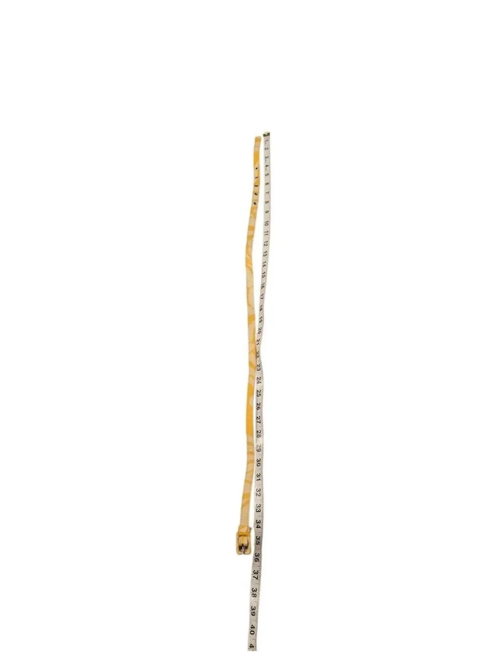 Yellow and Cream Skinny Belt Thin Retro